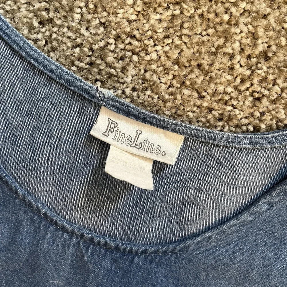 Vtg Women's‎ Beaded Denim Top Cropped Pants Set XL Grandmacore Tribal